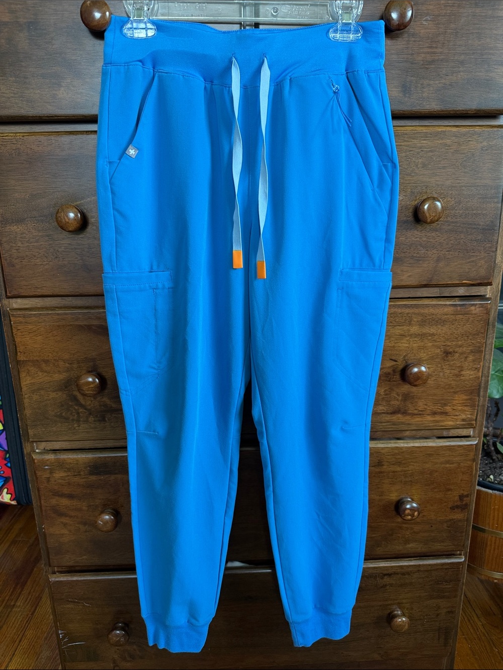 Figs women’s high waisted scrub bottoms lot like new “Ceil blue” - Picture 2 of 6